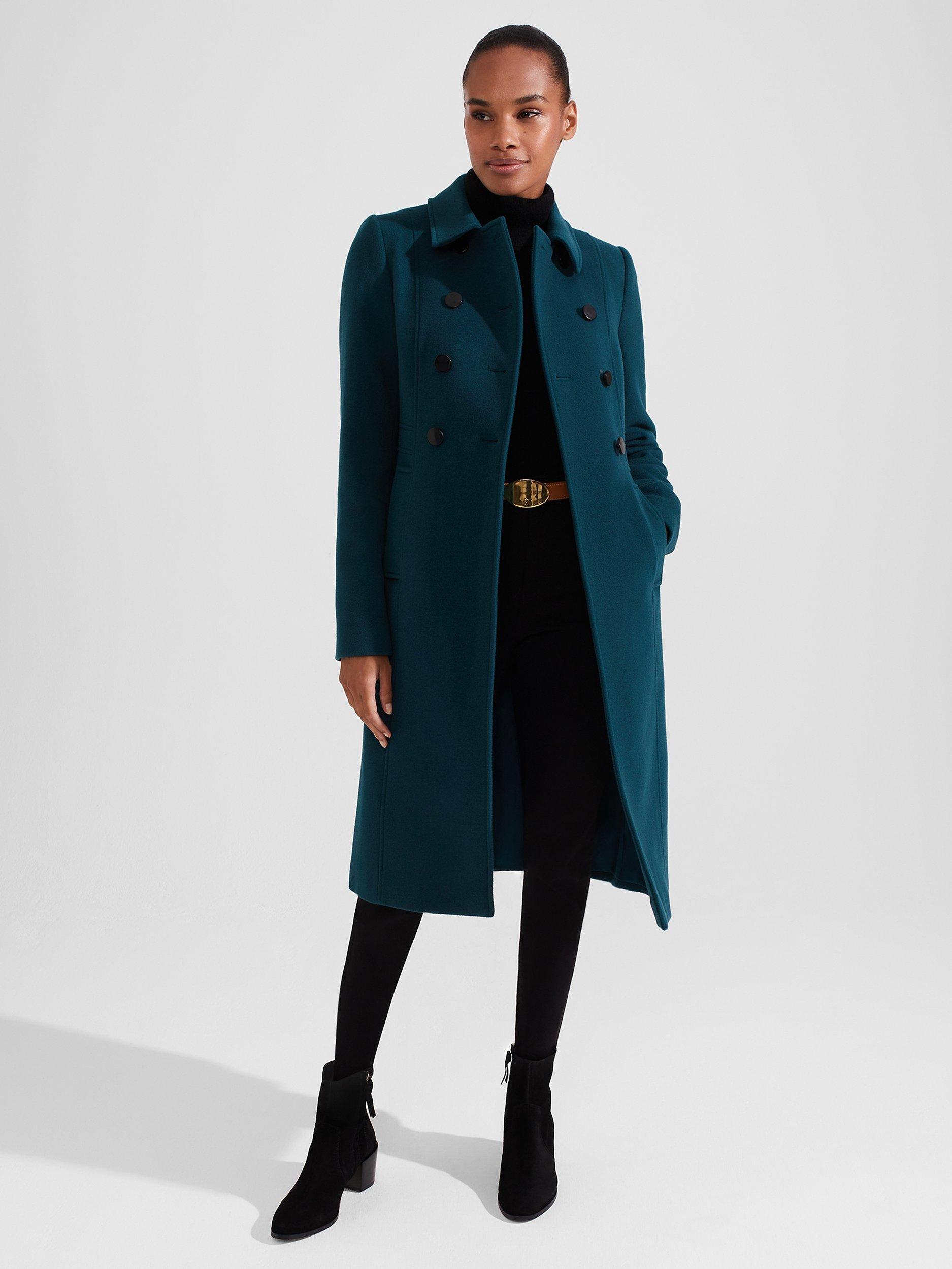 Hobbs teal coat store