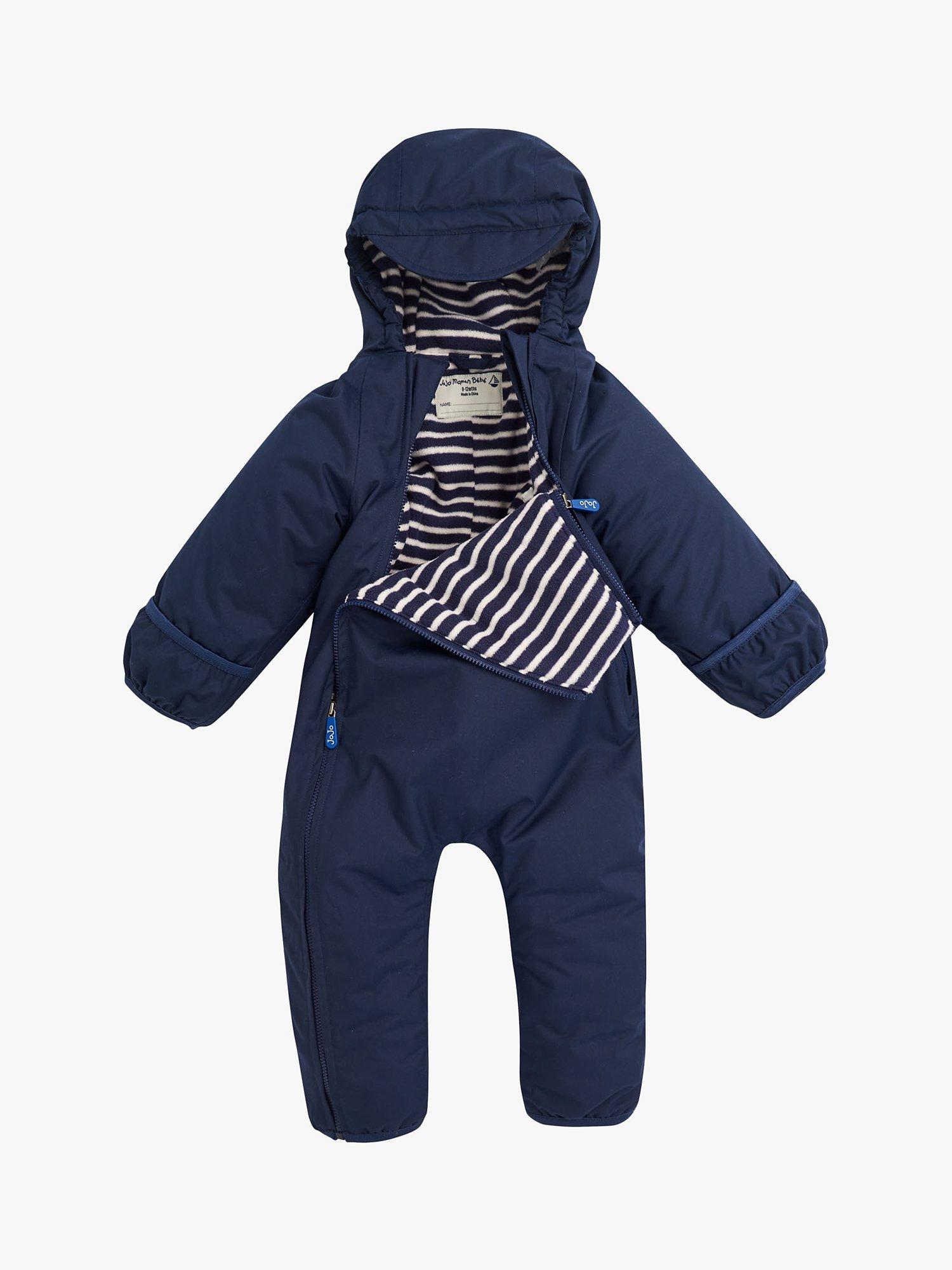 Product image 2 of 8, which shows JoJo Maman Bébé Recycled Waterproof Winter Suit, Navy, 0-3 months