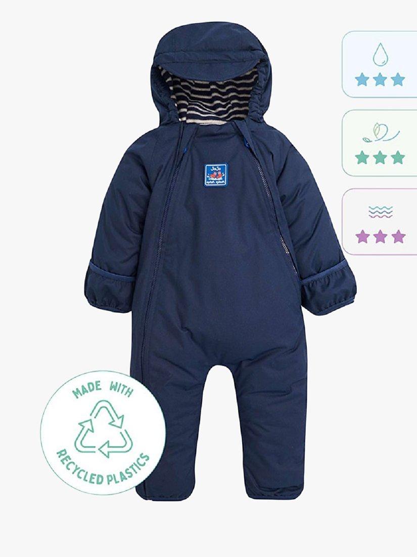 Product image 3 of 8, which shows JoJo Maman Bébé Recycled Waterproof Winter Suit, Navy, 0-3 months