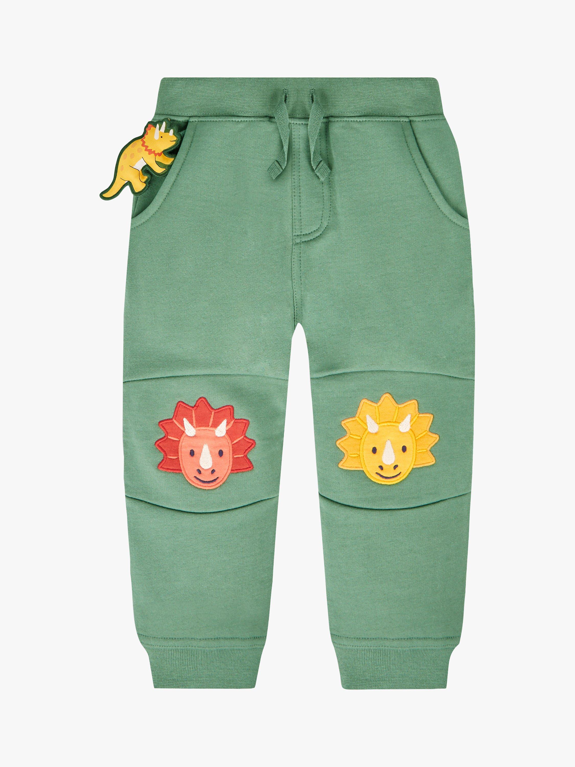 JoJo Maman Bébé Dinosaur Appliqué Joggers, Khaki