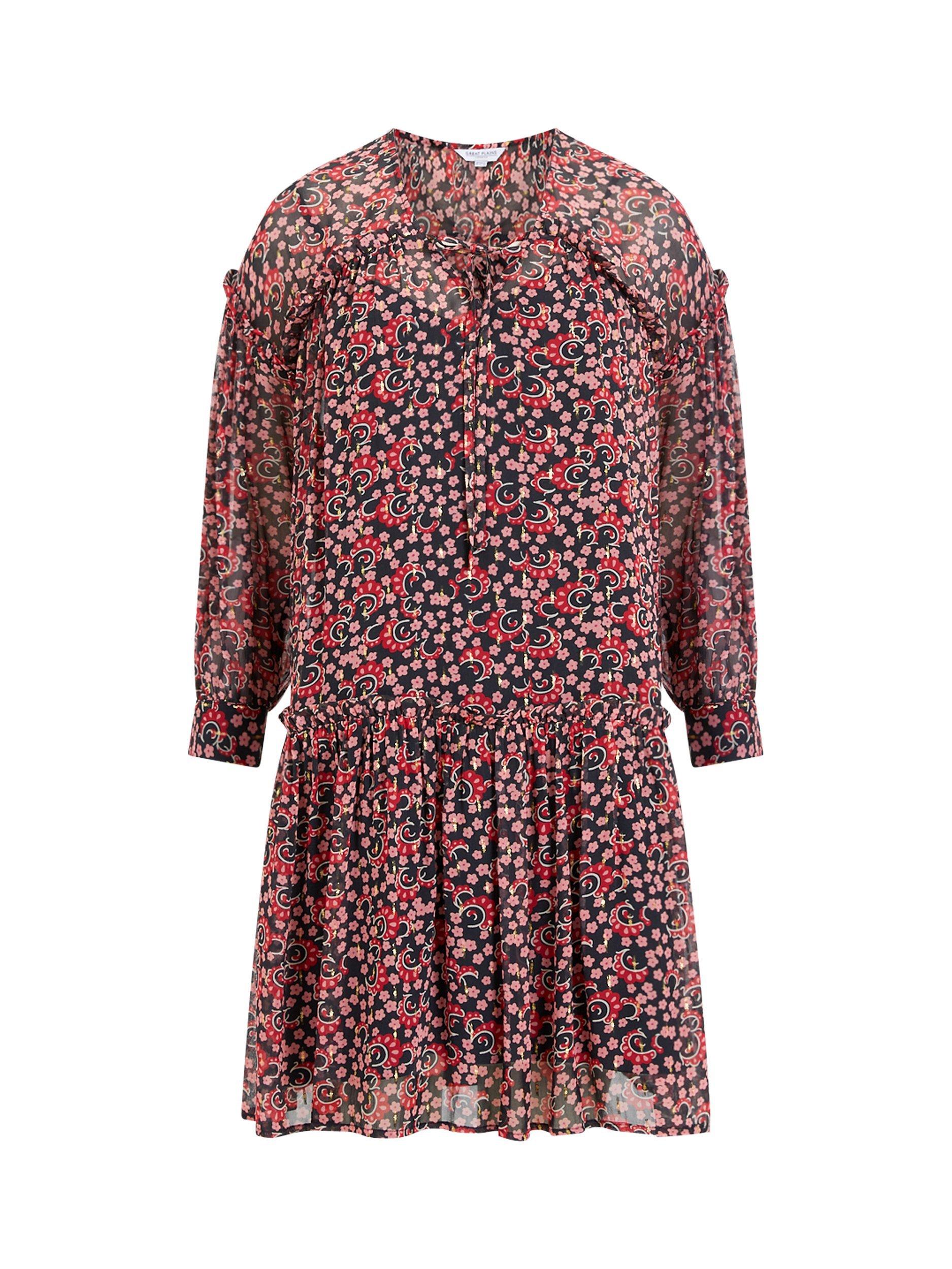 Product image 5 of 5, which shows Great Plains V Neck Primrose Dress, Multi, 10