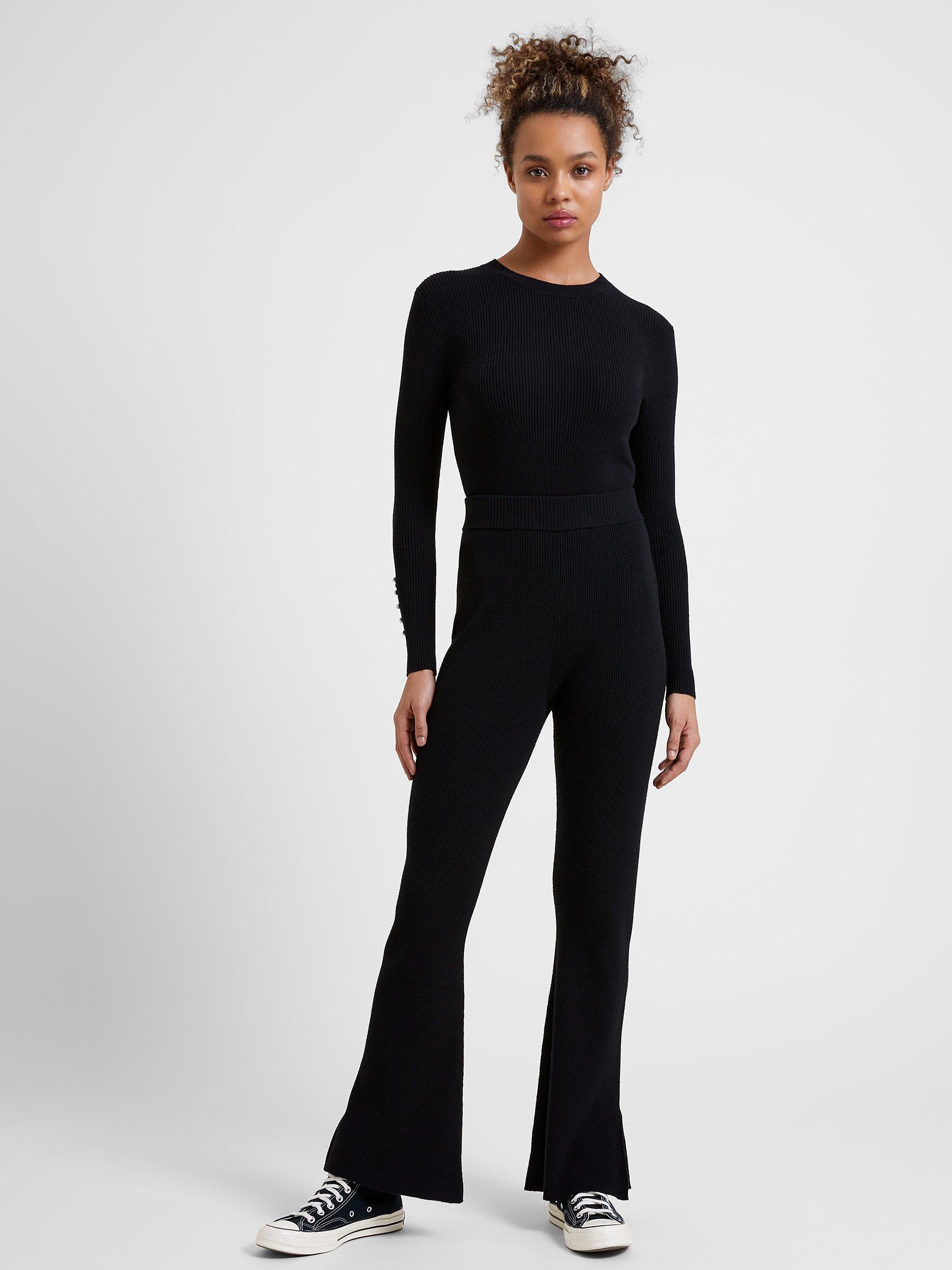 Great Plains Ensley Knit High Waist Trousers, Black