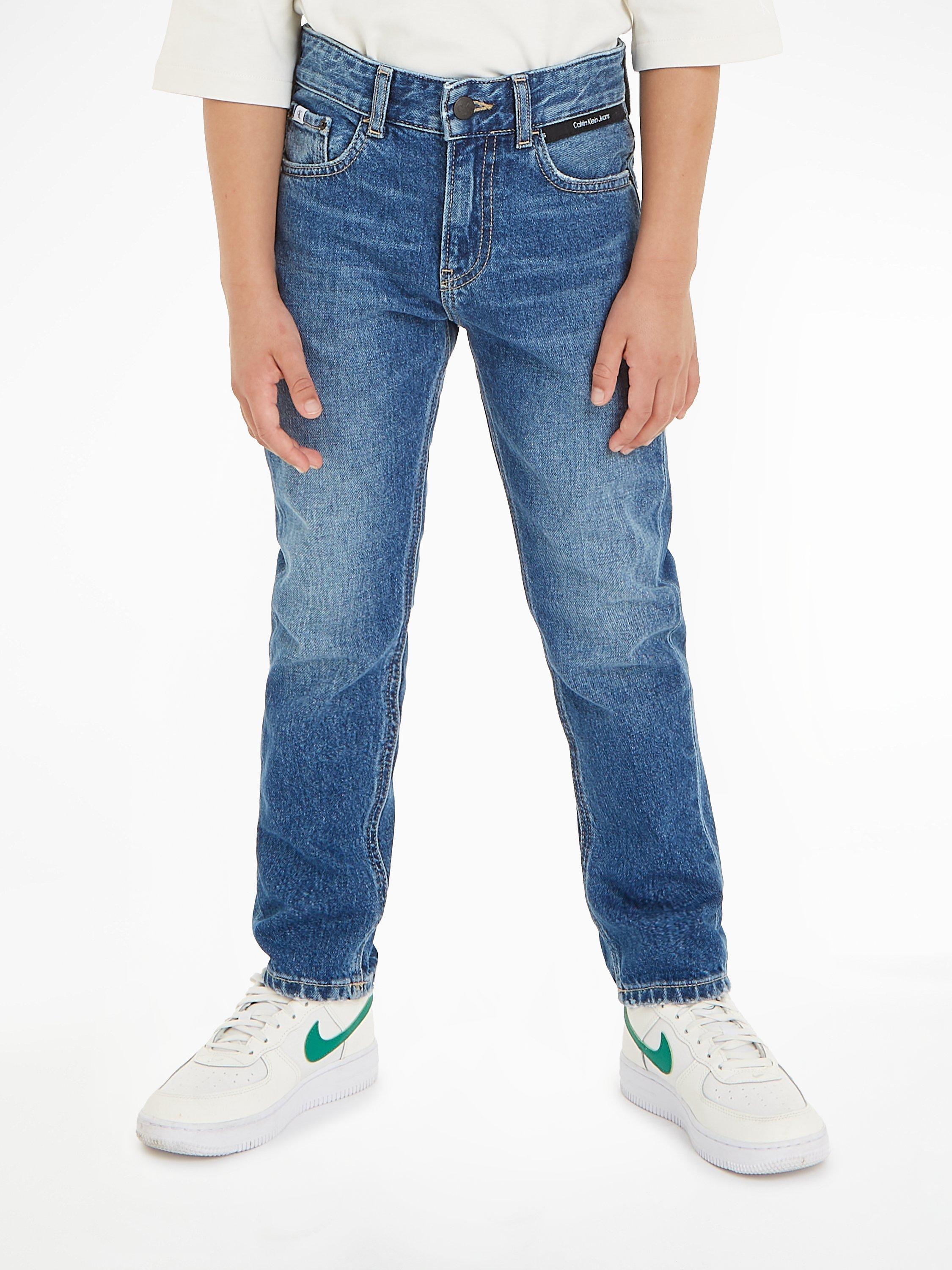 Calvin Klein Kids' CKJ Dad Jeans, Blue Denim