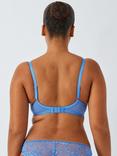 AND/OR Wren Lace Underwired Plunge Bra, B-F Cup Sizes, Cornflower Blue