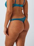 AND/OR Alexis Soft Bloom Lace Thong, Teal Blue