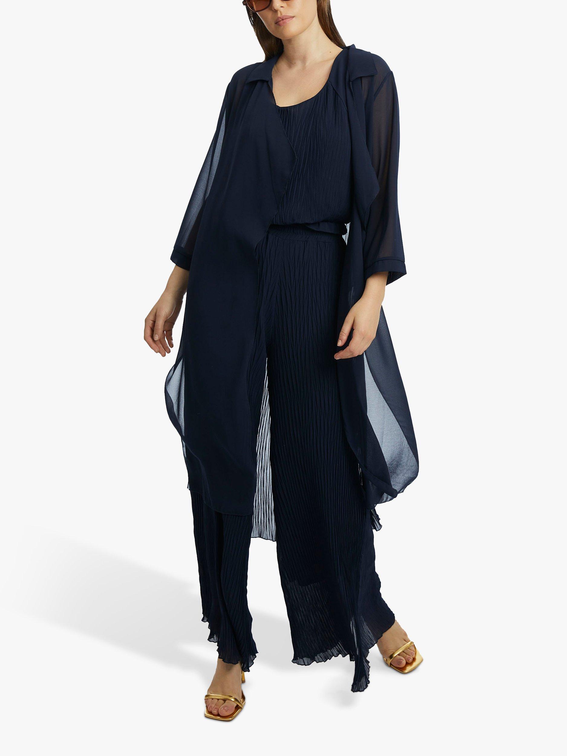 Product image 4 of 5, which shows James Lakeland Pleated Sleeveless Top, Navy, 8