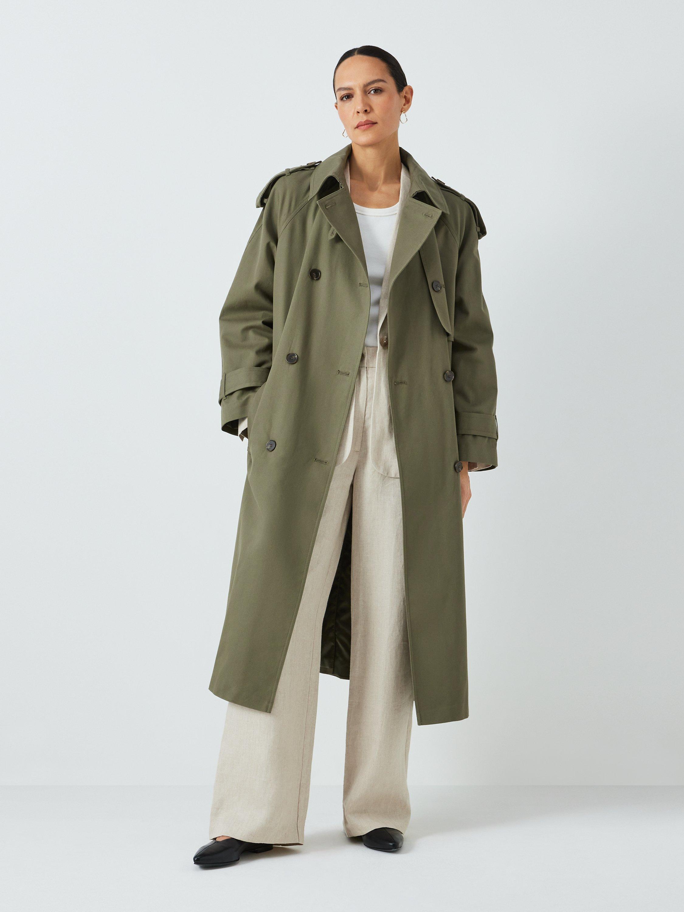 John Lewis Contemporary Trench Coat Khaki