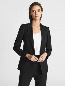 Reiss Petite Haisley Blazer, Black, Black