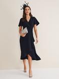 Phase Eight Julissa Midi Wrap Dress, Navy