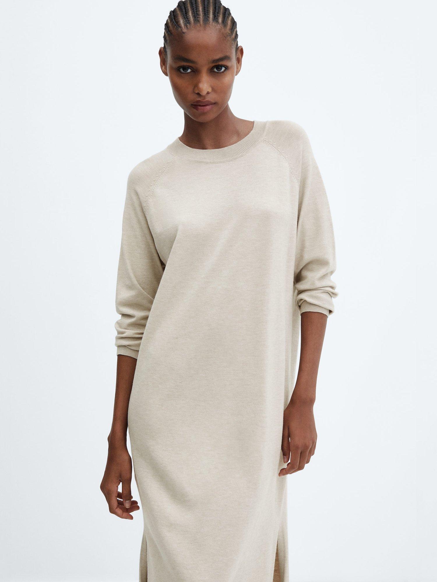 Mango Vieira Dress, Lt Pastel Grey