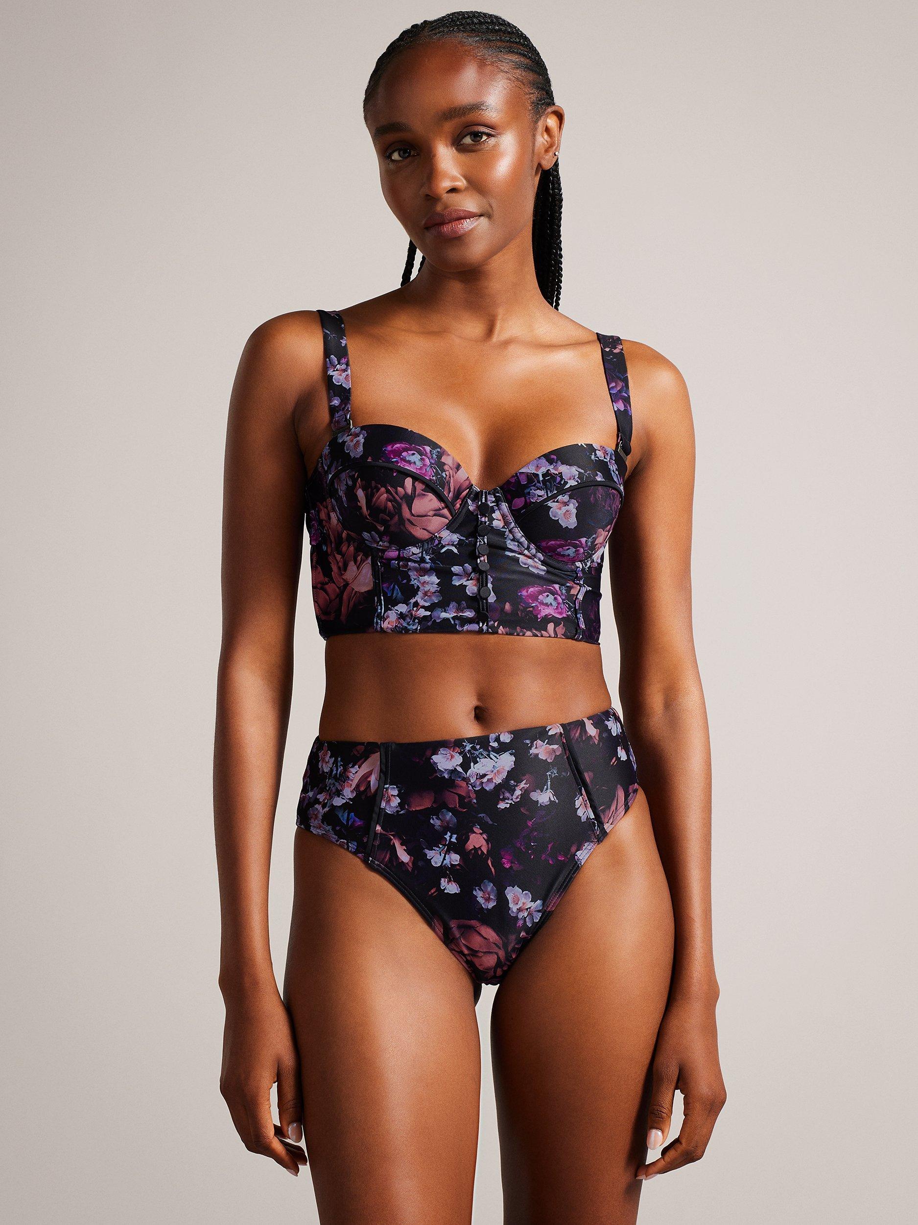 Ted Baker Ajantah Floral Longline Bikini Top, Multi