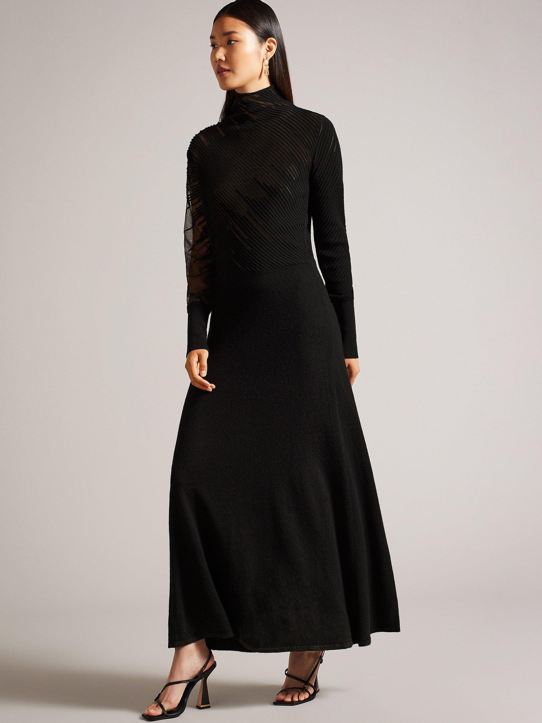 Ted Baker Leonhaa Knitted Maxi Dress, Black