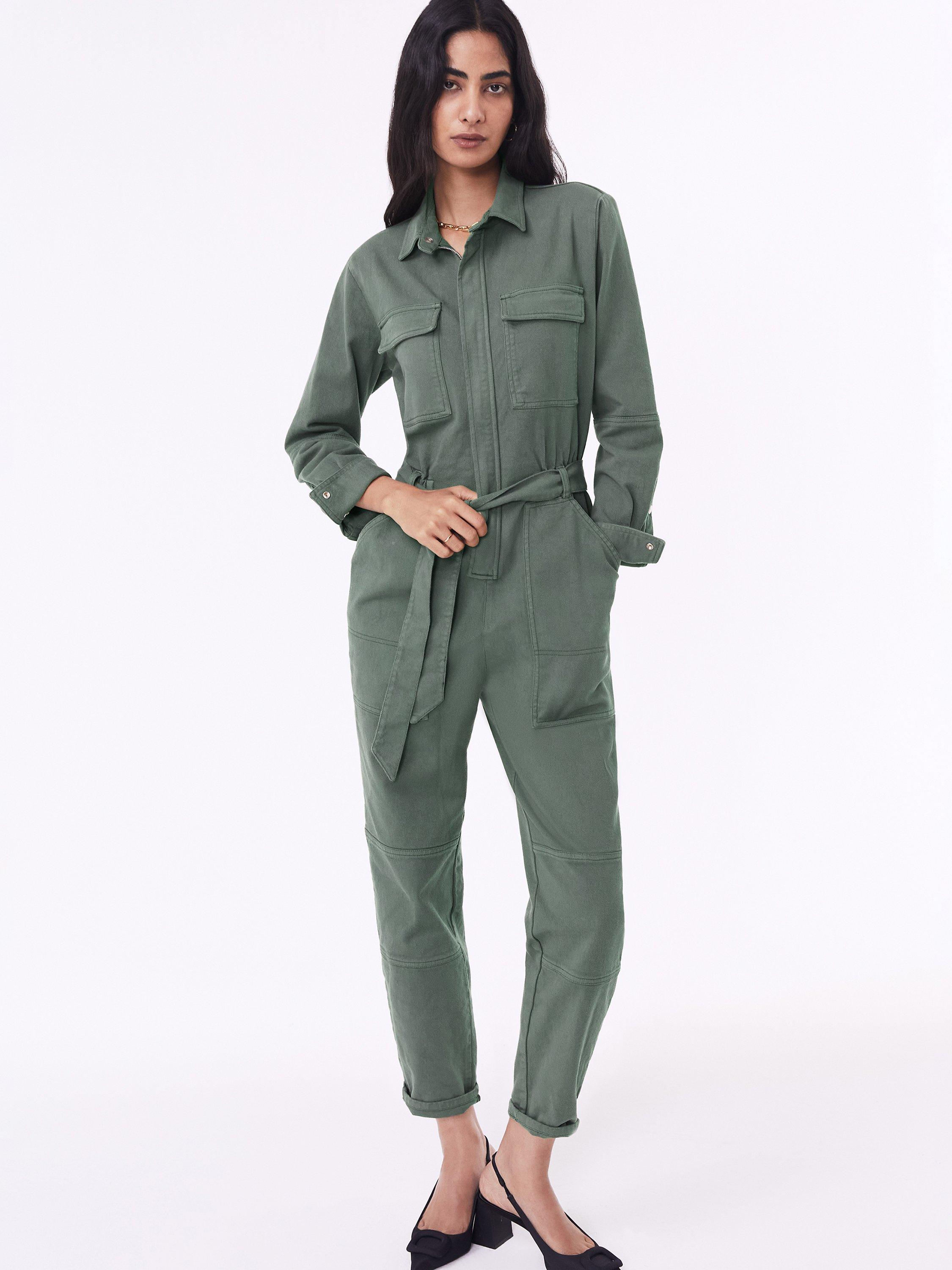 Baukjen Tayla Organic Cotton Boilersuit, Light Khaki