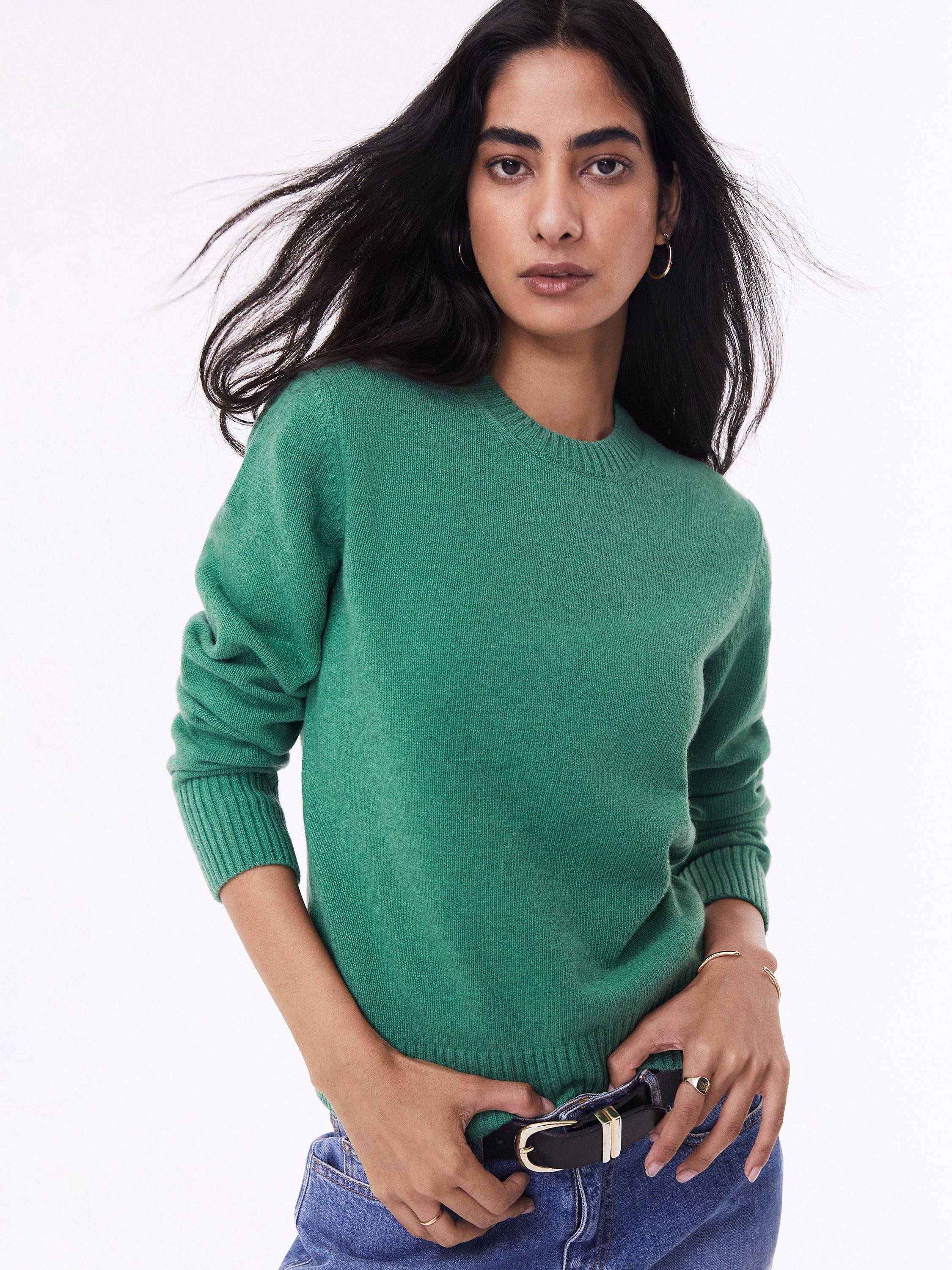 Baukjen Sandy Recycled Merino Wool Jumper, Green