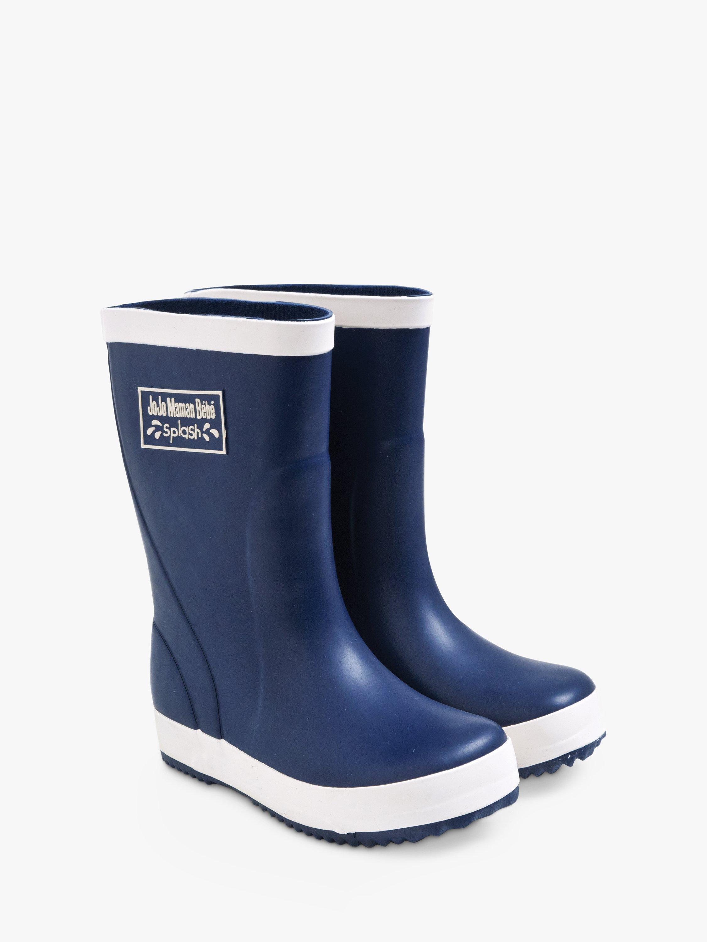 JoJo Maman Bébé Kids' Classic Wellington Boots, Navy, C9