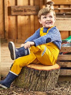 JoJo Maman Bébé Kids' Classic Wellington Boots - view 2, Navy