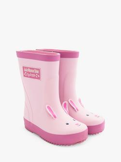 JoJo Maman Bébé Kids' Bunny Wellington Boots, Pink