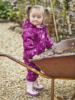 JoJo Maman Bébé Kids' Bunny Wellington Boots - view 2, Pink