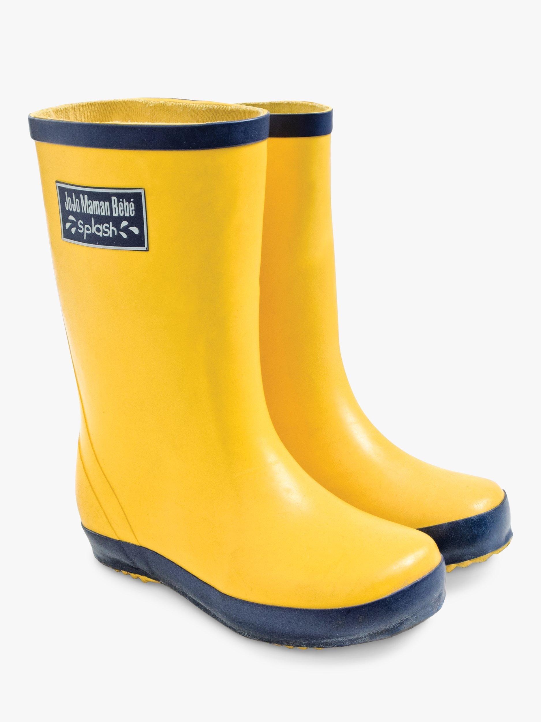 JoJo Maman Bebe Kids Classic Wellington Boots Yellow