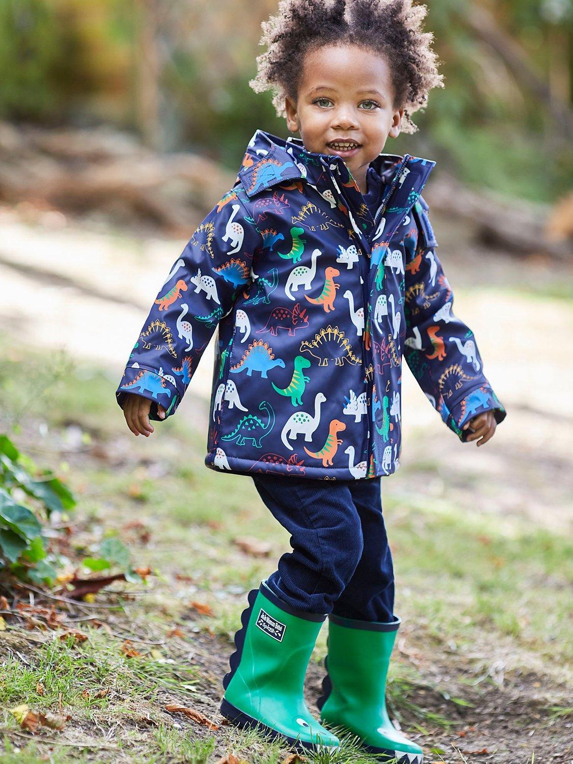 Product image 4 of 4, which shows JoJo Maman Bébé Kids' Dino Wellington Boots, Green, 4 Jnr