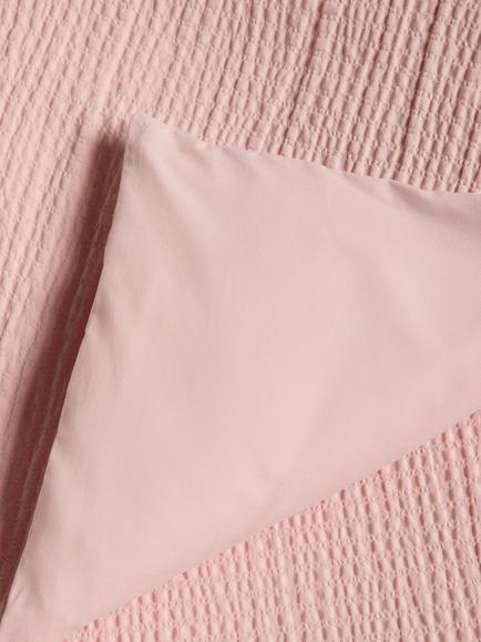 John Lewis Cotton Seersucker Duvet Cover Set, Pink - view 2, Pink