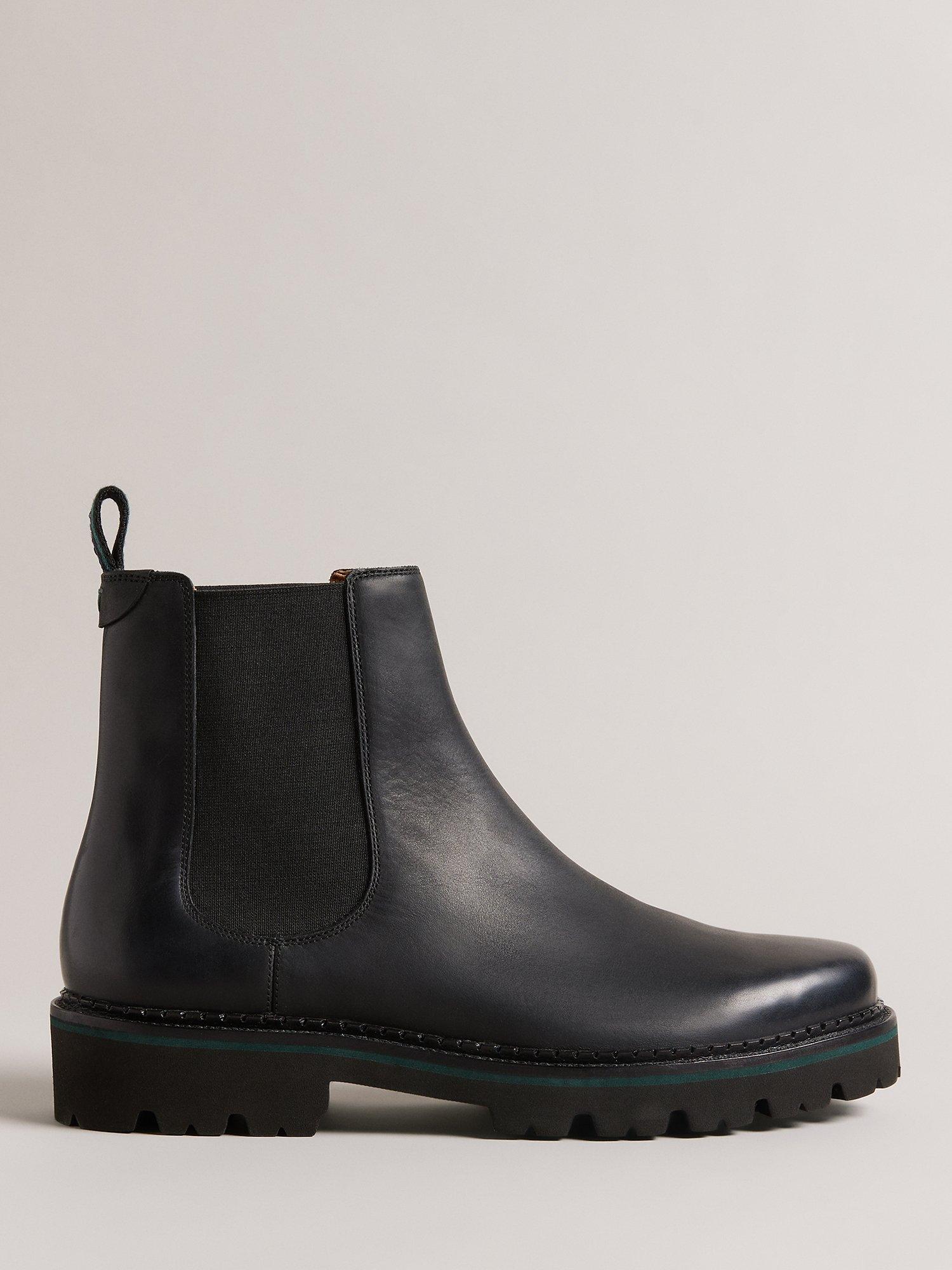 Ted Baker Wrights Chunky Leather Chelsea Boots, Black