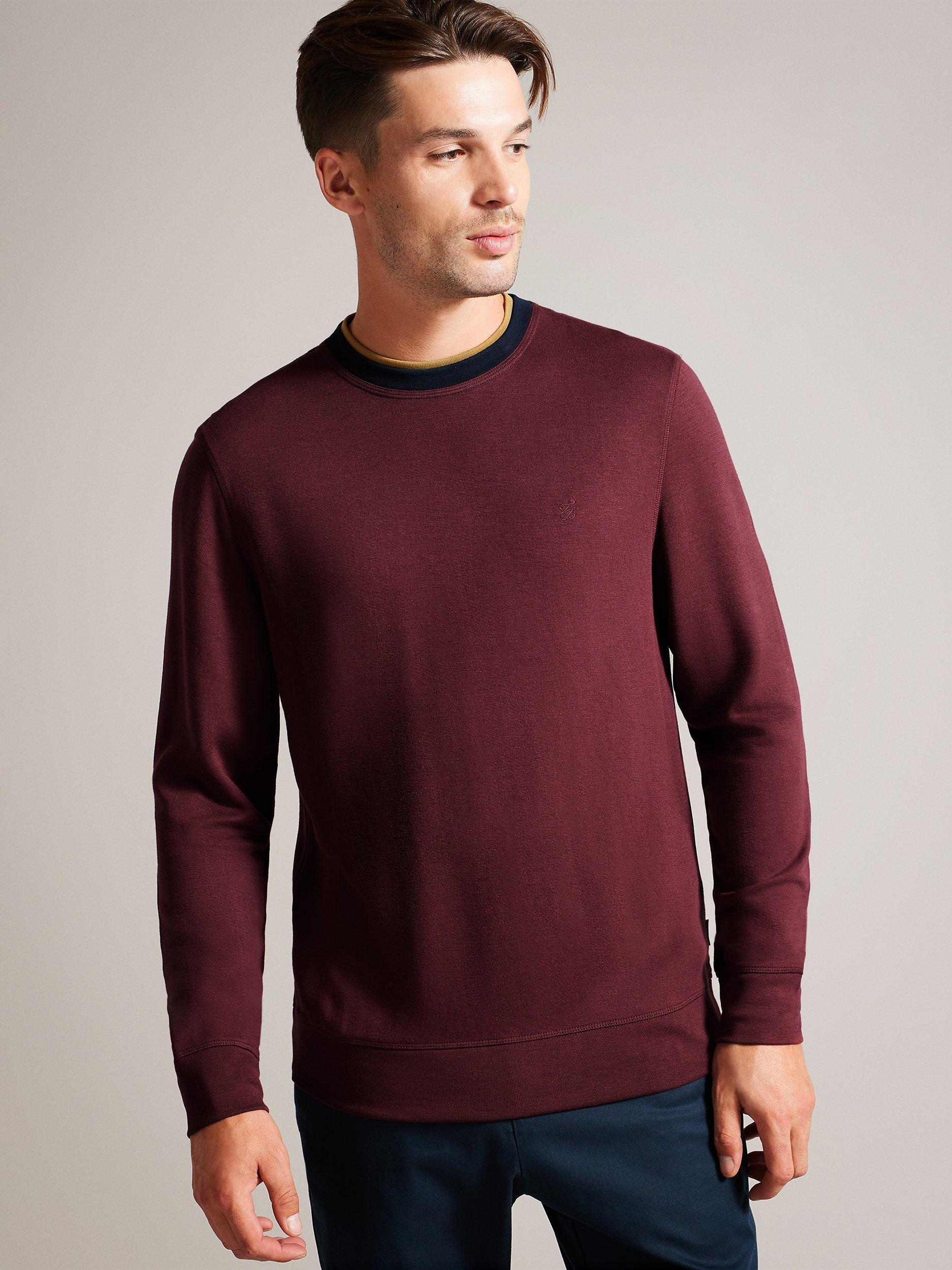 Ted Baker Zylem Soft Touch Sweatshirt, Red Maroon