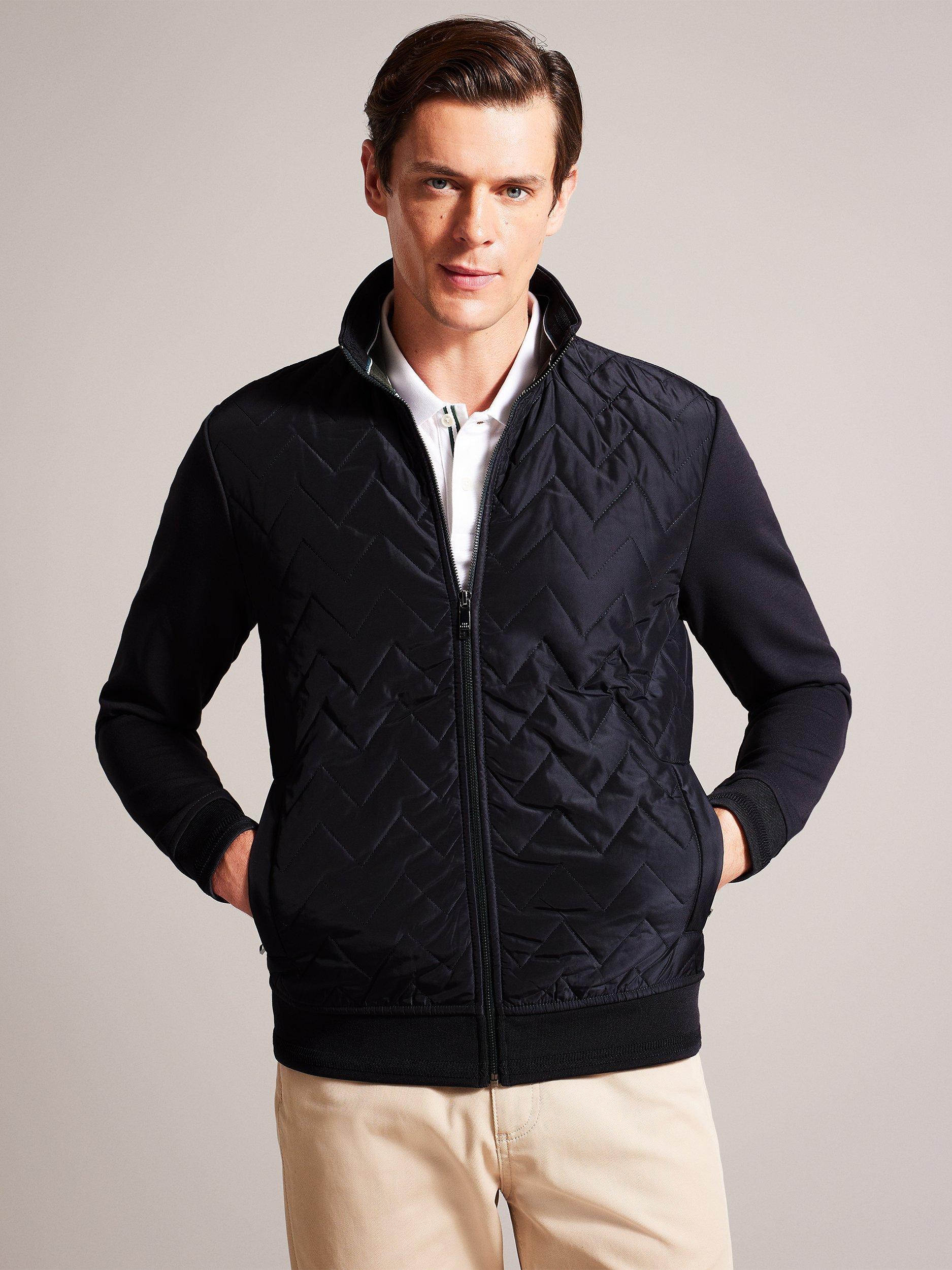 Ted Baker Namaste Long Sleeve Full Zip Layering Jacket, Navy