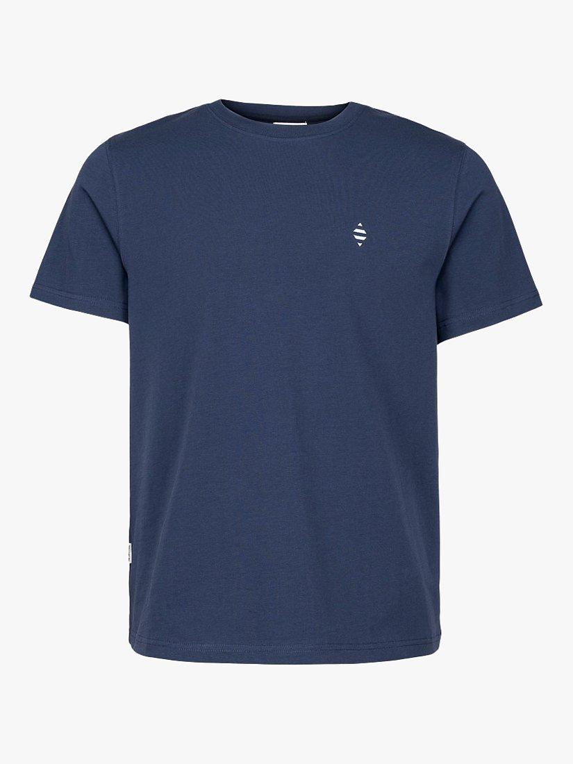 Product image 2 of 6, which shows Panos Emporio Element Organic Cotton T-Shirt, Navy, S