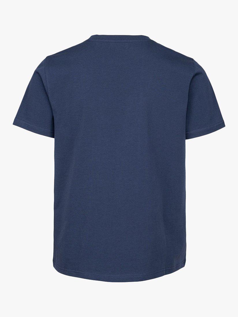 Product image 3 of 6, which shows Panos Emporio Element Organic Cotton T-Shirt, Navy, S