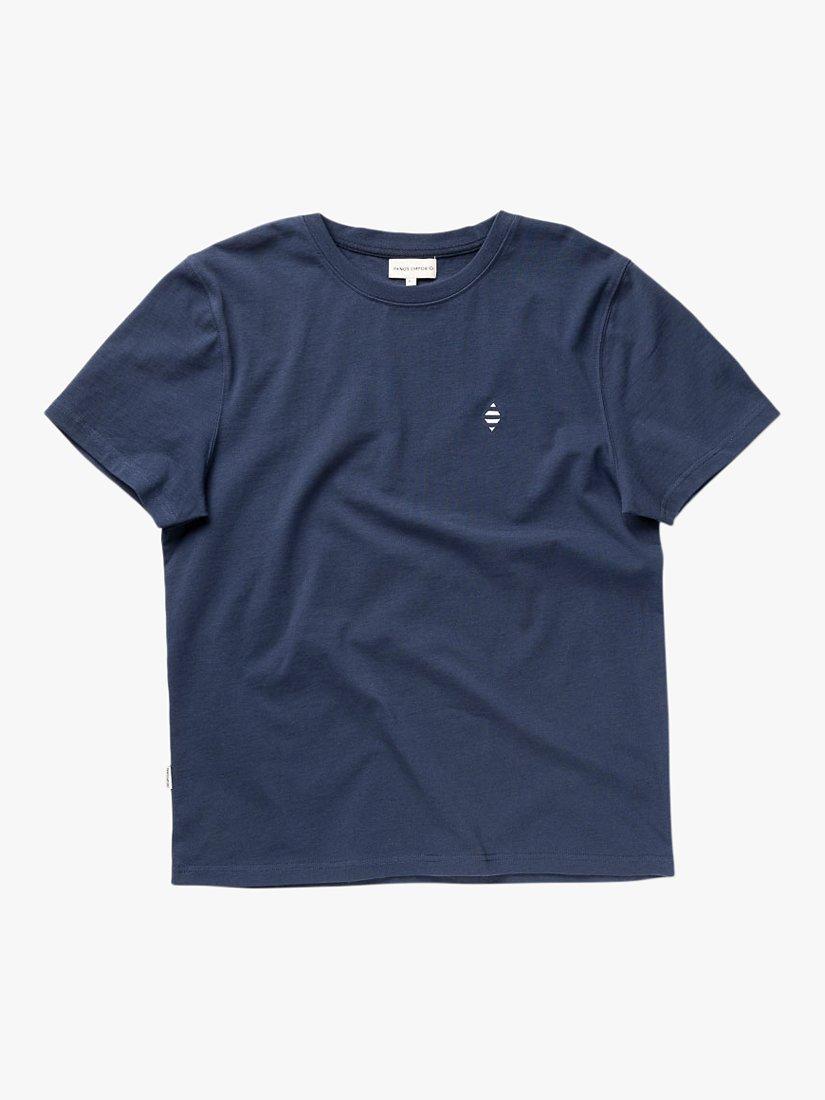 Product image 6 of 6, which shows Panos Emporio Element Organic Cotton T-Shirt, Navy, S