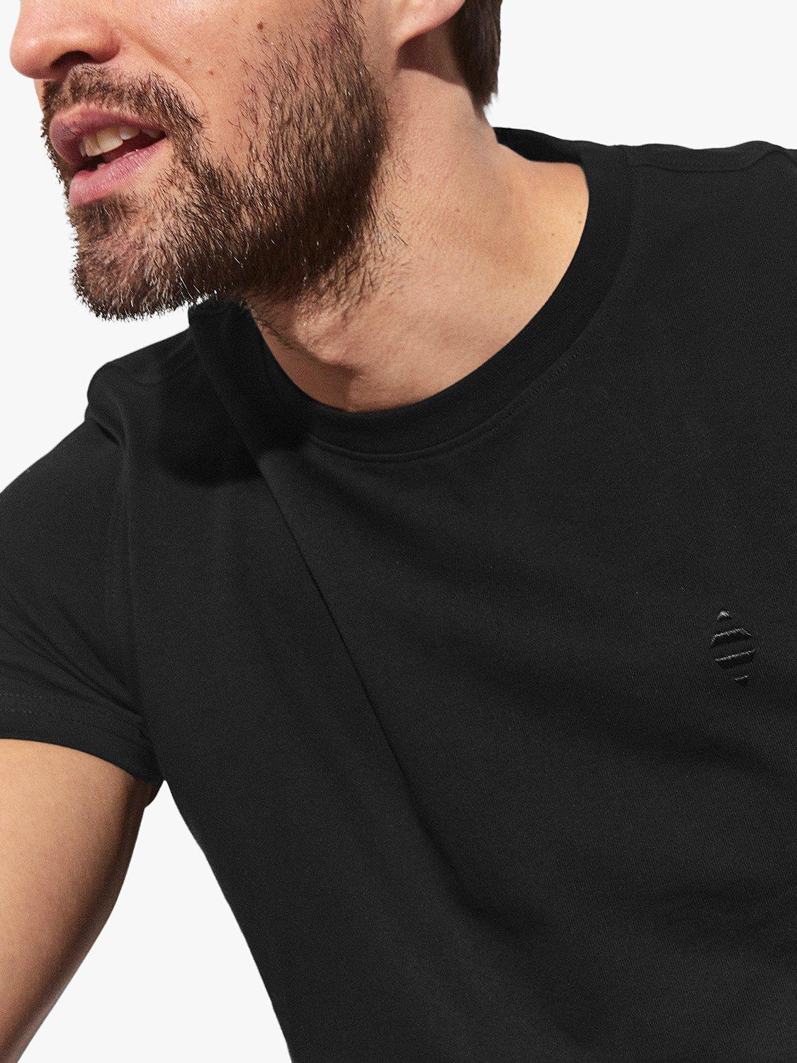 Product image 2 of 5, which shows Panos Emporio Element Organic Cotton T-Shirt, Black, S