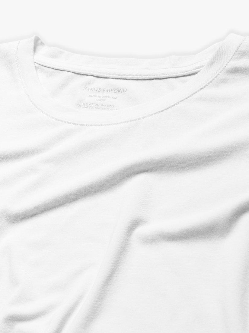 Product image 6 of 7, which shows Panos Emporio Eco Base Bamboo and Organic Cotton Blend T-Shirt, White, S