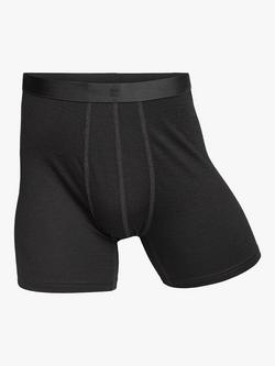 Panos Emporio Merino Wool Blend Biodegradable Boxers, Black, Black