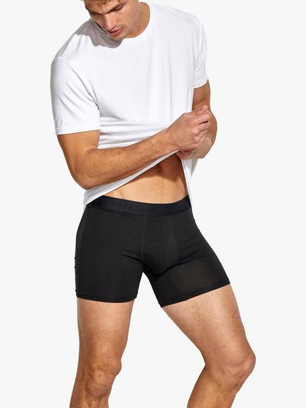 Panos Emporio Eco Bamboo and Organic Cotton Blend Trunks, Pack of 3, Black