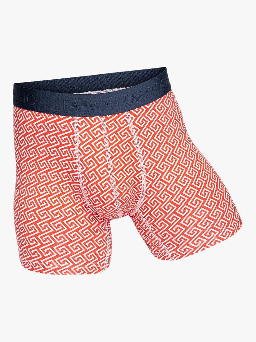 Panos Emporio Eco Bamboo and Organic Cotton Blend Trunks, Pack of 5, Orange/Multi, S