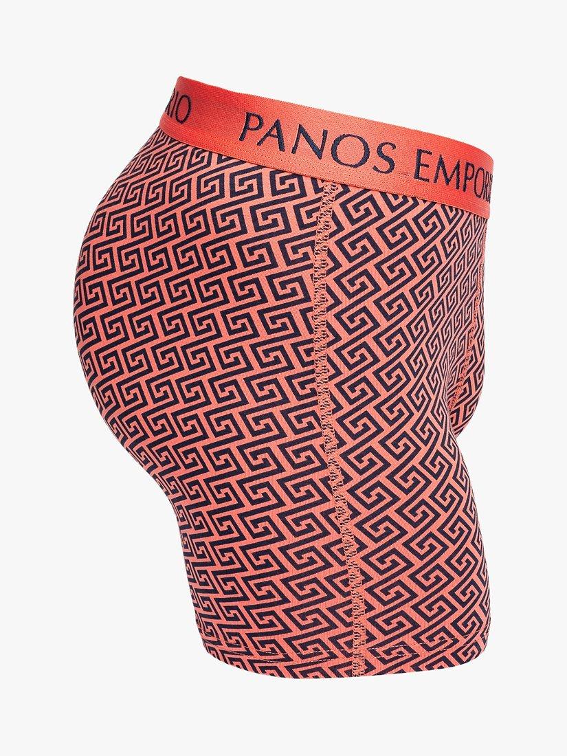 Panos Emporio Eco Bamboo and Organic Cotton Blend Trunks, Pack of 5, Orange/Multi, S