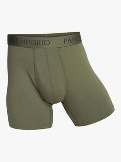 Panos Emporio Eco Bamboo and Organic Cotton Blend Trunks, Pack of 3 - view 2, Olive