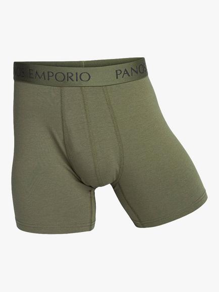 Panos Emporio Eco Bamboo and Organic Cotton Blend Trunks, Pack of 3 - view 2, Olive
