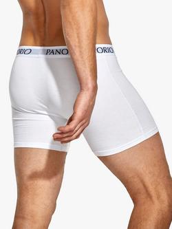 Panos Emporio Eco Bamboo and Organic Cotton Blend Trunks, Pack of 3 - view 2, White