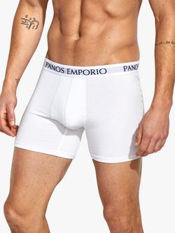 Panos Emporio Eco Bamboo and Organic Cotton Blend Trunks, Pack of 5, White