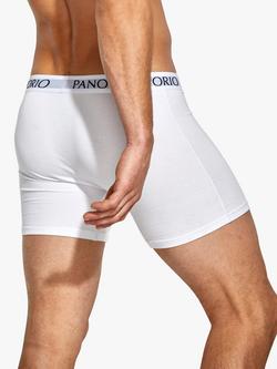 Panos Emporio Eco Bamboo and Organic Cotton Blend Trunks, Pack of 5 - view 2, White