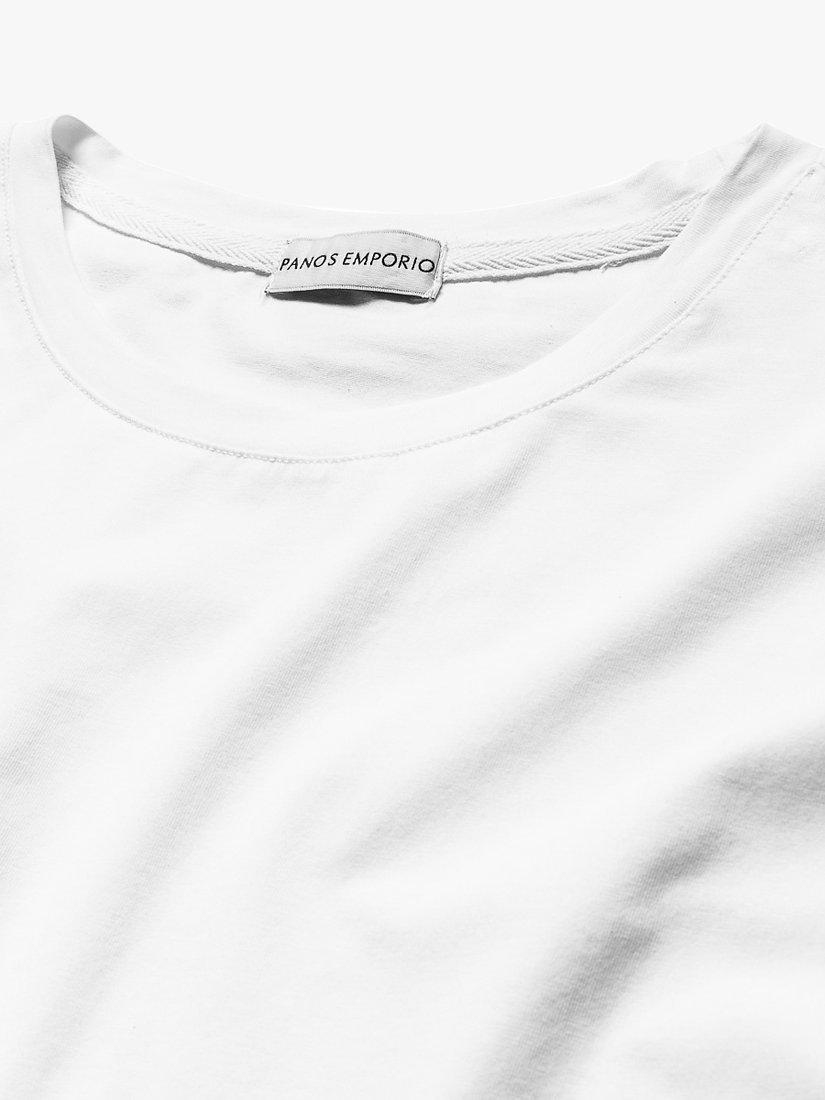 Product image 4 of 6, which shows Panos Emporio Organic Cotton Blend T-Shirt, White, S