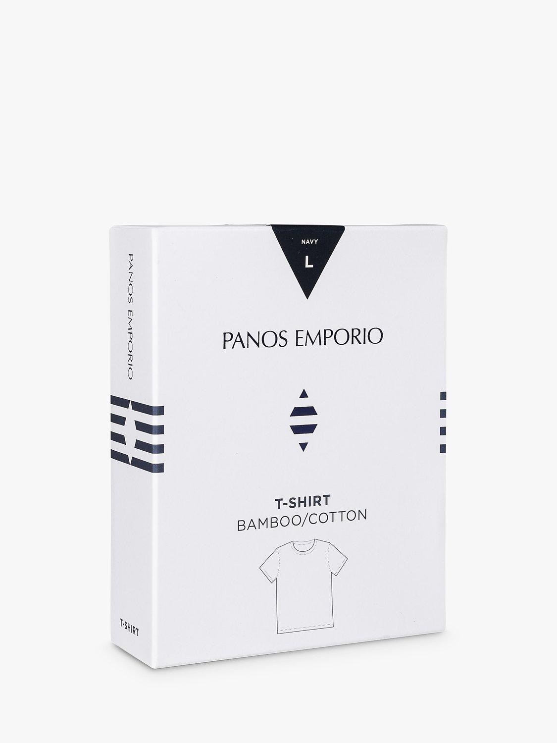 Product image 6 of 8, which shows Panos Emporio Eco Base Bamboo and Organic Cotton Blend T-Shirt, Navy, S