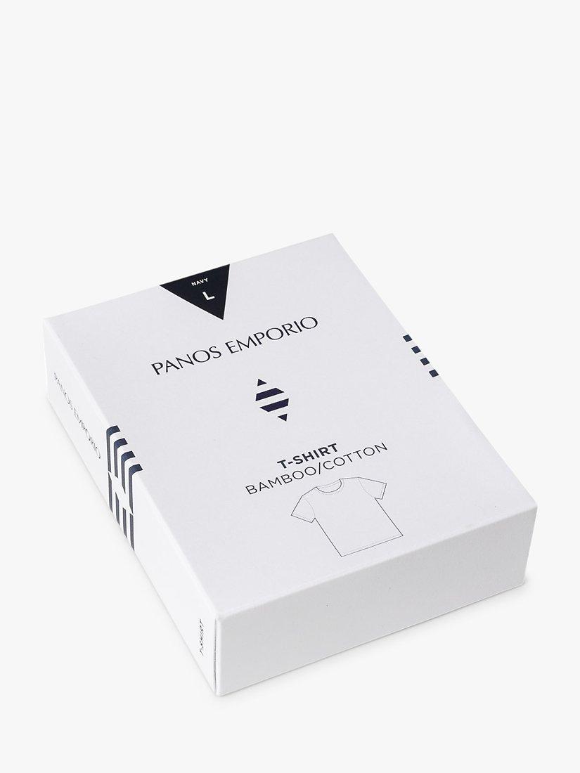 Product image 7 of 8, which shows Panos Emporio Eco Base Bamboo and Organic Cotton Blend T-Shirt, Navy, S
