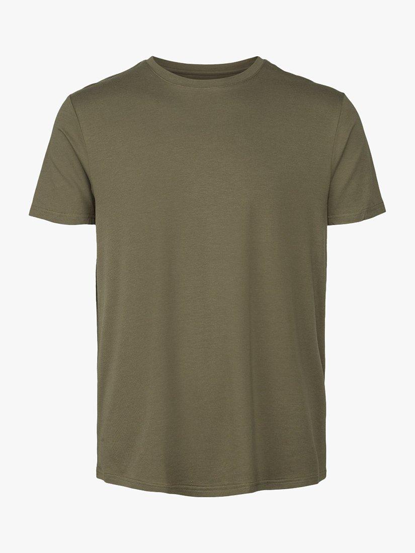 Product image 3 of 6, which shows Panos Emporio Eco Base Bamboo and Organic Cotton Blend T-Shirt, Olive, S