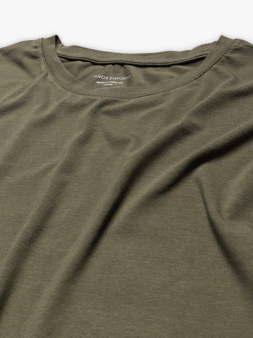 Product image 5 of 6, which shows Panos Emporio Eco Base Bamboo and Organic Cotton Blend T-Shirt, Olive, S