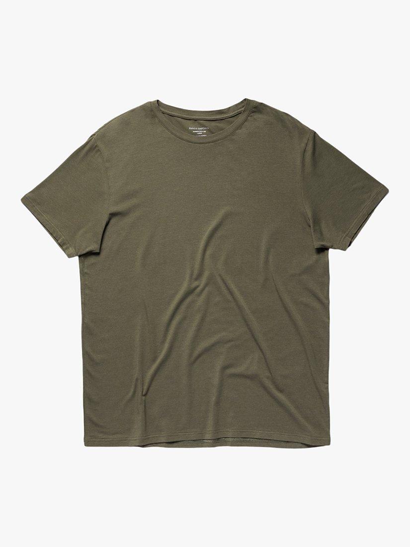 Product image 6 of 6, which shows Panos Emporio Eco Base Bamboo and Organic Cotton Blend T-Shirt, Olive, S
