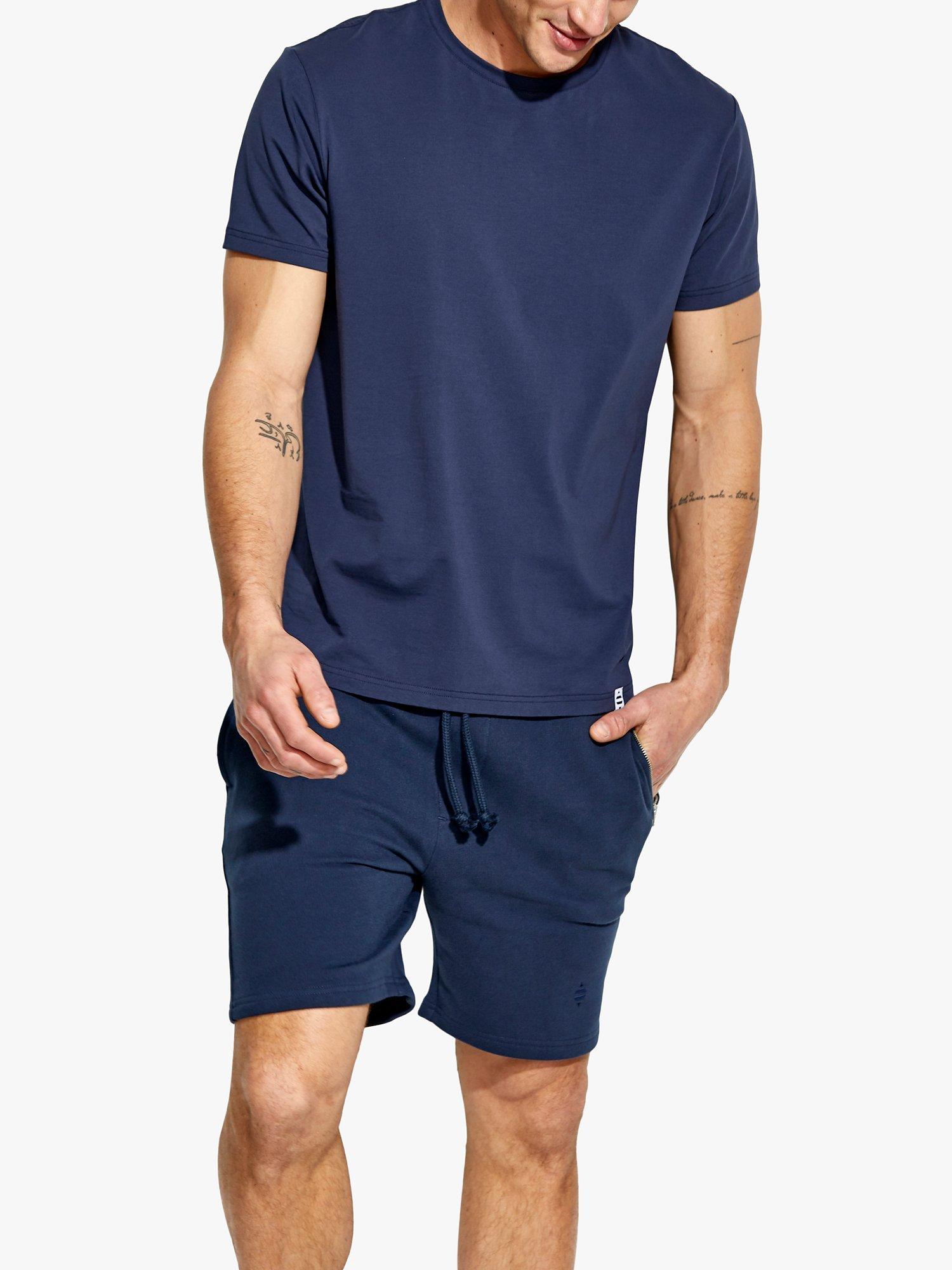 Product image 2 of 8, which shows Panos Emporio Organic Cotton Blend T-Shirt, Navy, S