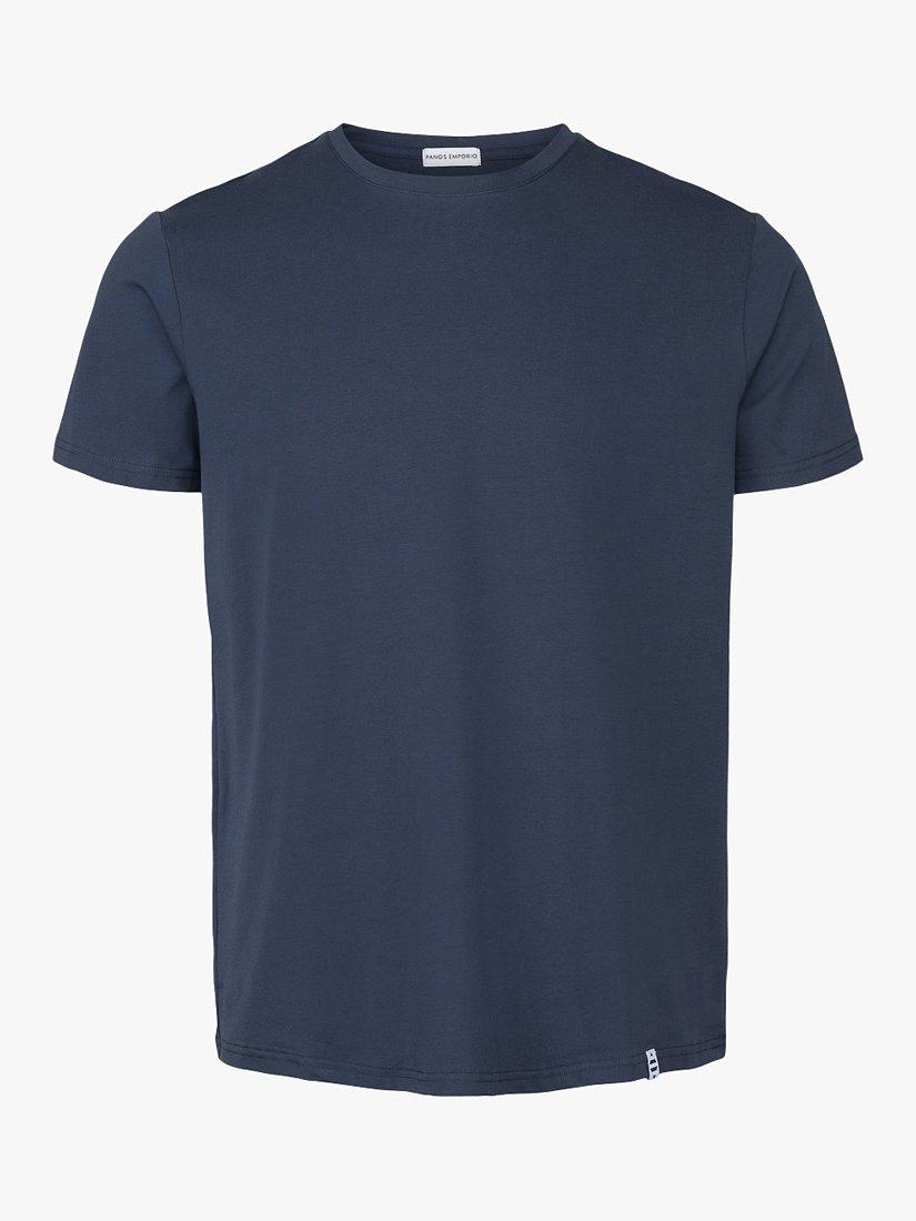 Product image 4 of 8, which shows Panos Emporio Organic Cotton Blend T-Shirt, Navy, S